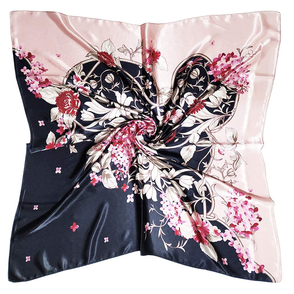 PALAY Scarf for Women Stylish Satin Square Silk Like Hair Scarves and Wraps Headscarf for Sleeping 90 * 90cm PALAY Scarf for Women Stylish Satin Square Silk Like Hair Scarves and Wraps Headscarf for Sleeping 90 * 90cm